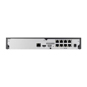 nvr 8 megapixel  8 canales  h265  p2p wisenet  8 puertos poe  incluye 2tb para grabacion  ndaa228193