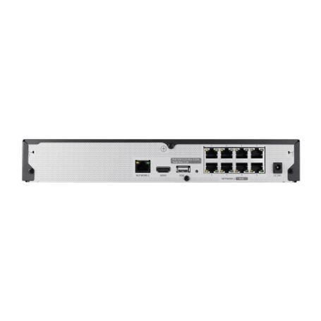 Nvr 8 Megapixel / 8 Canales / H.265 / P2p Wisenet / 8 Puertos Poe / Incluye 2tb Para Grabacion / Ndaa
