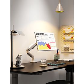 brazo ajustable para monitor ergonómico  compatible con monitores de 17  30  capacidad de peso hasta 9 kg  rotación 360°  incli