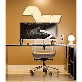 brazo ajustable para monitor ergonómico  compatible con monitores de 17  30  capacidad de peso hasta 9 kg  rotación 360°  incli