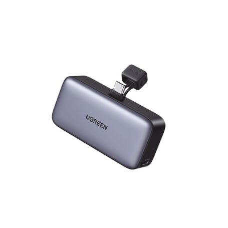 power bank 5000mah  conector usbc incorporado  225w   carga rápida  soporte integrado  pantalla led  compacto  y portatil  comp