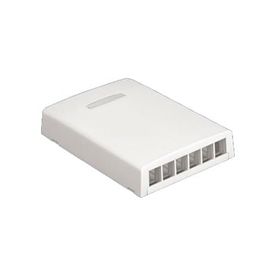 caja de montaje en superficie para 6 módulos  blanco 