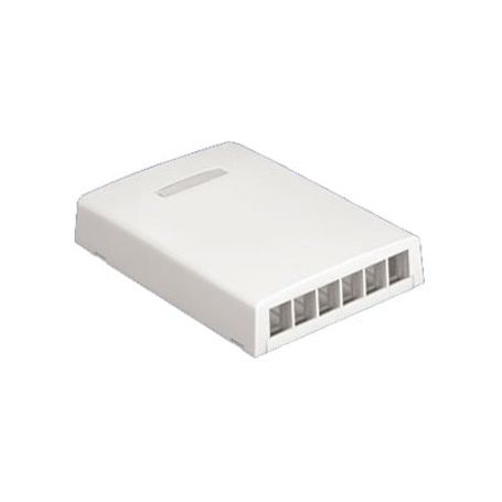 caja de montaje en superficie para 6 módulos  blanco 
