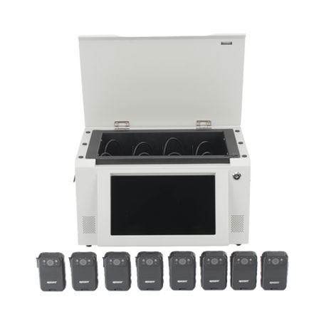 Kit De Descarga Simultanea Para Bodycam  Estación De Descarga Xmra8r3  8 X Bodycam  Xmrr3