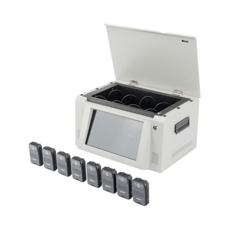 Kit De Descarga Simultanea Para Bodycam  Estación De Descarga Xmra8r3  8 X Bodycam  Xmrr3