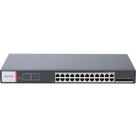 switch gigabit poe  administrable  24 puertos 1000 mbps poe  4 puertos sfp  configuración nube hikpartnerpro  modo extendido ha