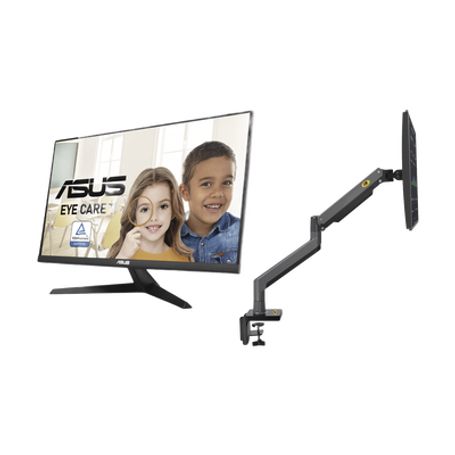 kit de montaje de escritorio articulado  monitor profesional ultra delgado 27” full hd