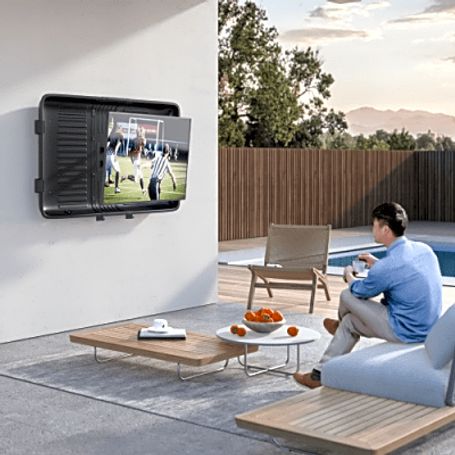 Enclosure Para Pantalla Hasta 75   Resistente  A Intemperie Montura Pared  Capacidad  De Carga Max. 50 Kg