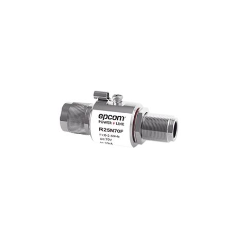 Protector De Linea Coaxial Tipo Tubo De Gas Y Paso De C.d. Para 02.5 Ghz 750w Y 0.2 Db De Perdida Por Inserción