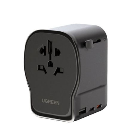 cargador de viaje 65 w 2c1a negro y gris