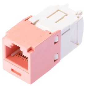 conector jack rj45 estilo tg minicom categoria 6 de 8 posiciones y 8 cables color rosa