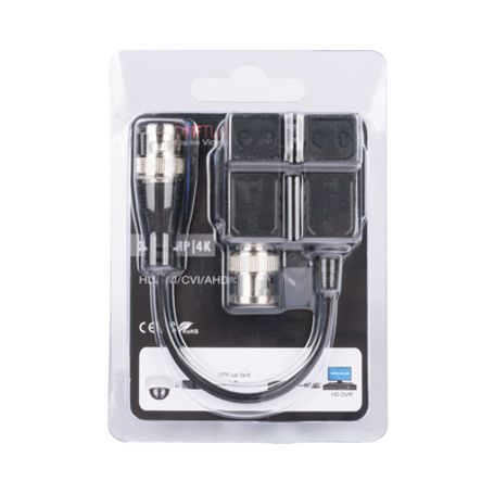 Kit De Transceptores (baluns) Con Terminal Push Superior Resolución 4k  Cable Flexible Coaxial Blindado / Coaxitron / Audio Por 