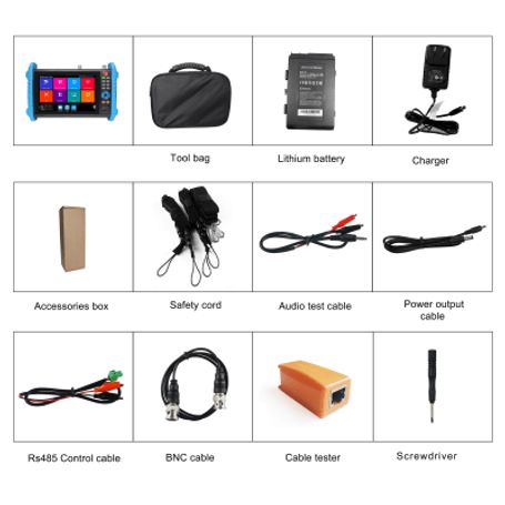 Tester De Video Profesional  Pantalla 7  Prueba Ip/hd/analógicas  Tvi/cvi/ahd/cvbs  Ip Onvif  4k/8k  H.264/h.265  Hdmi  Ptz  Sca