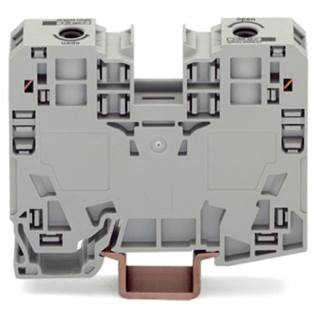 borna de paso  2 conductores  35 mm²  power cage clamp  montaje en carril din 35 x 15  poliamida pa66  gris  tensión 1000 v  co