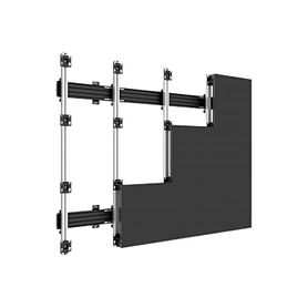 accesorio riel de aluminio con longitud de  2380mm compatible con estructura para videowall   diseno modular   incluye tapas de