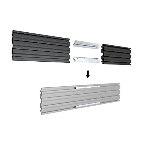 Accesorio Riel De Aluminio Con Longitud 1000 Mm   Incluye Tapas Laterales   Compatible Con Estructura Para Videowall  Diseno Mod