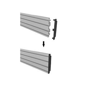 accesorio riel de aluminio con longitud 1000 mm   incluye tapas laterales   compatible con estructura para videowall  diseno mo