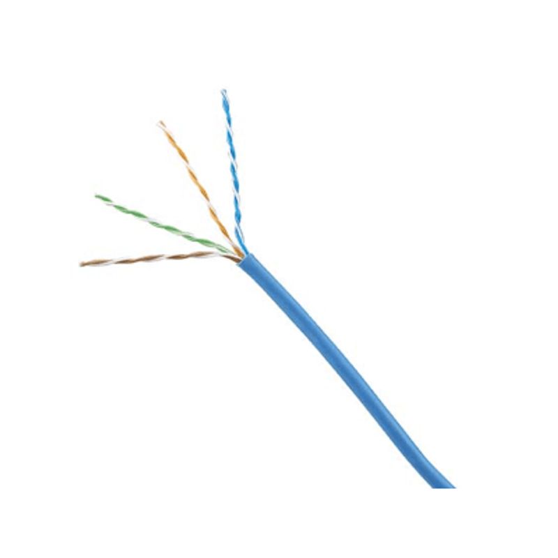 Bobina De Cable Utp 305 M. De Cobre Azul Categoria 6 (24 Awg) 1000mbps Lszh (bajo Humo Cero Halógenos) De 4 Pares