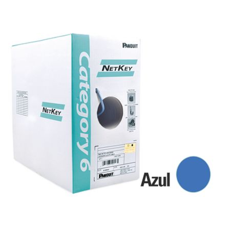 bobina de cable utp 305 m de cobre netkey reelex azul categoria 6 24 awg 1000mbps pvc cm de 4 pares188453