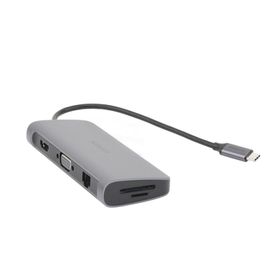 hub usbc docking station 10 en 1  3 usba 30  usbc pd carga 100w  hdmi 4k30hz  rj45 gigabit ethernet  vga  lector tarjeta sd  mi