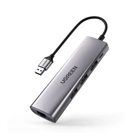 hub usba docking station 5 en 1  3 usba 30 5gbps  1 rj45 gigabit ethernet  entrada micro usb  luz indicadora led  doble chip de