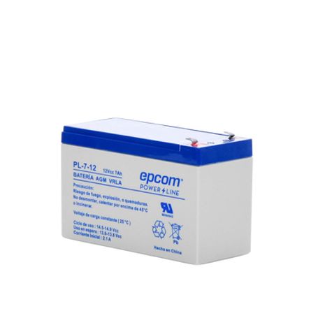 Bateria 12 Vcc / 7 Ah / Ul / Tecnologia Agmvrla / Para Uso En Equipo Electrónico Alarmas De Intrusión / Incendio/ Control De Acc