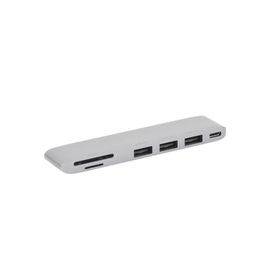 hub usbc thunderbolt 3 6 en 2  3 puertos usb30  1 usbc pd 100w  transferencia de video y datos  memoria sd micro sd tf uso simu