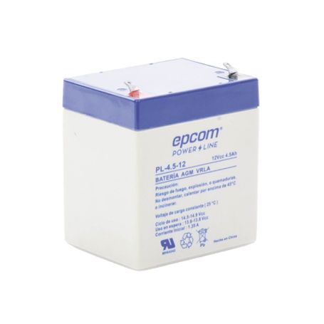 Bateria 12 Vcc / 4.5 Ah / Ul / Tecnologia Agmvrla / Para Uso En Equipo Electrónico Alarmas De Intrusión / Incendio/ Control De A