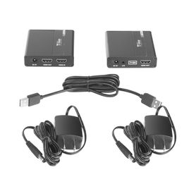 kit extensor kvm hdmi y usb  40m 4k30hz 40m  1080p60hz  cat 6 6a y 7  cero latencia  hdr  salida loop  uso 247  salida de audio