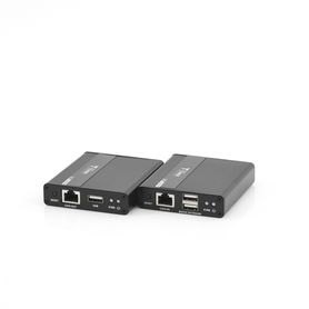 kit extensor kvm hdmi y usb  40m 4k30hz 40m  1080p60hz  cat 6 6a y 7  cero latencia  hdr  salida loop  uso 247  salida de audio