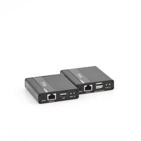 kit extensor kvm hdmi y usb  40m 4k30hz 40m  1080p60hz  cat 6 6a y 7  cero latencia  hdr  salida loop  uso 247  salida de audio