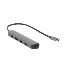 hub usbc multipuertos  4 puertos usba 30   hdmi 4k30hz  usb 30 a 5gbps  chip inteligente incorporado  5 en 1  carcasa de alumin