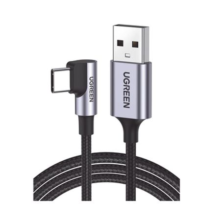 cable usba a usbc  1 metro  conector con ángulo recto de 90°  carga rápida de hasta 60w  480 mbps  pd30  qc403020  fpc  afc  pr