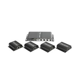 kit divisor y extensor hdmi extender splitter   divide 1 fuente hdmi a 4 pantallas  extiende la senal hdmi hasta 40 m  resoluci