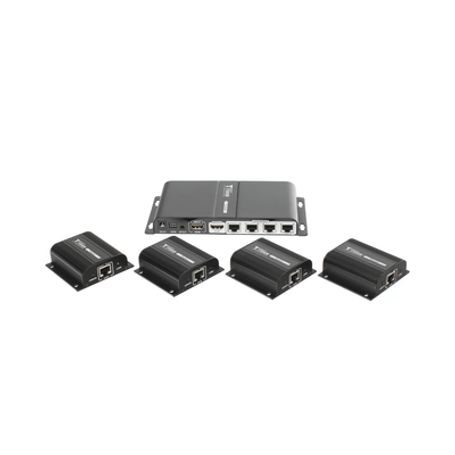 Kit Divisor Y Extensor Hdmi (extender Splitter)  / Divide 1 Fuente Hdmi A 4 Pantallas / Extiende La Senal Hdmi Hasta 40 M / Reso