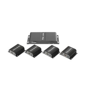 kit divisor y extensor hdmi extender splitter   divide 1 fuente hdmi a 4 pantallas  extiende la senal hdmi hasta 40 m  resoluci