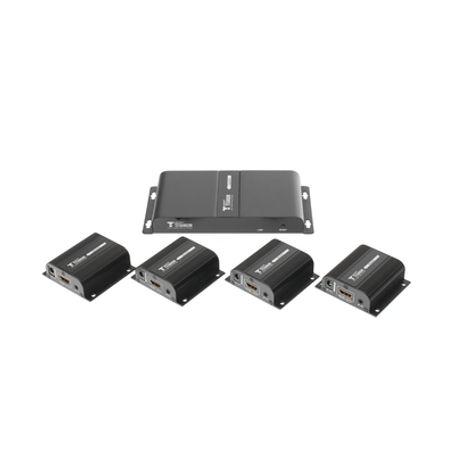 Kit Divisor Y Extensor Hdmi (extender Splitter)  / Divide 1 Fuente Hdmi A 4 Pantallas / Extiende La Senal Hdmi Hasta 40 M / Reso
