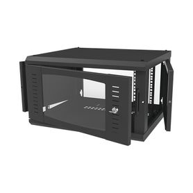 gabinete para montaje en pared con puerta de cristal templado cuerpo fijo con 6 unidades de rack de 19in fabricado en acero7470