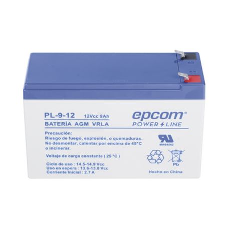 Bateria 12 Vcc / 9 Ah / Ul / Tecnologia Agmvrla / Para Uso En Equipo Electrónico Alarmas De Intrusión / Incendio/ Control De Acc