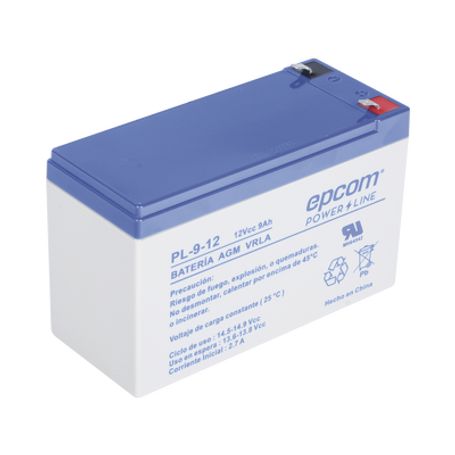 Bateria 12 Vcc / 9 Ah / Ul / Tecnologia Agmvrla / Para Uso En Equipo Electrónico Alarmas De Intrusión / Incendio/ Control De Acc