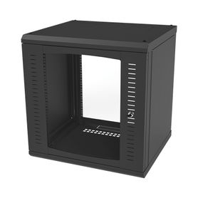 gabinete para montaje en pared cuerpo fijo con 12 unidades de rack de 19in puerta de cristal templado fabricado en acero74709
