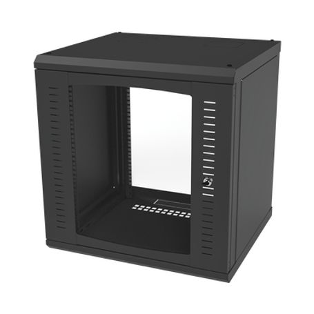 Gabinete Para Montaje En Pared Cuerpo Fijo Con 12 Unidades De Rack De 19in Puerta De Cristal Templado Fabricado En Acero