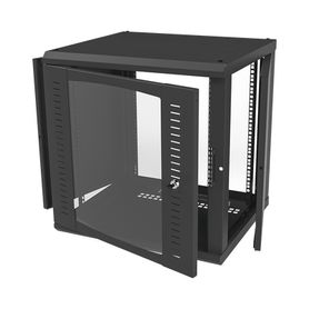 gabinete para montaje en pared cuerpo fijo con 12 unidades de rack de 19in puerta de cristal templado fabricado en acero74709
