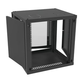 gabinete para montaje en pared cuerpo fijo con 12 unidades de rack de 19in puerta de cristal templado fabricado en acero74709