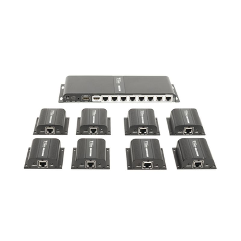 Kit Divisor Y Extensor Hdmi (extender Splitter)  / Divide 1 Fuente Hdmi A 8 Pantallas / Extiende La Senal Hdmi Hasta 40 M / Reso