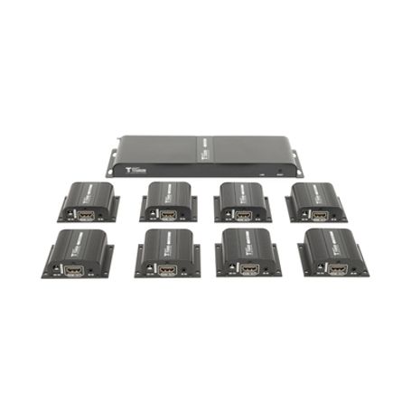 Kit Divisor Y Extensor Hdmi (extender Splitter)  / Divide 1 Fuente Hdmi A 8 Pantallas / Extiende La Senal Hdmi Hasta 40 M / Reso
