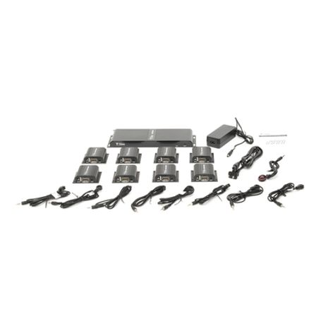 Kit Divisor Y Extensor Hdmi (extender Splitter)  / Divide 1 Fuente Hdmi A 8 Pantallas / Extiende La Senal Hdmi Hasta 40 M / Reso