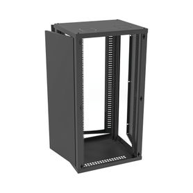 gabinete para montaje en pared puerta de cristal templado cuerpo fijo con rack 19 de 24 unidades94547