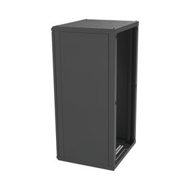 gabinete para montaje en pared puerta de cristal templado cuerpo fijo con rack 19 de 24 unidades94547