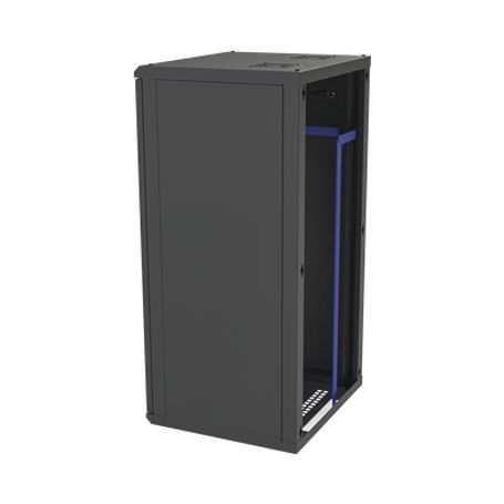 Gabinete Para Montaje En Pared Puerta De Cristal Templado Cuerpo Fijo Con Rack 19 De 24 Unidades